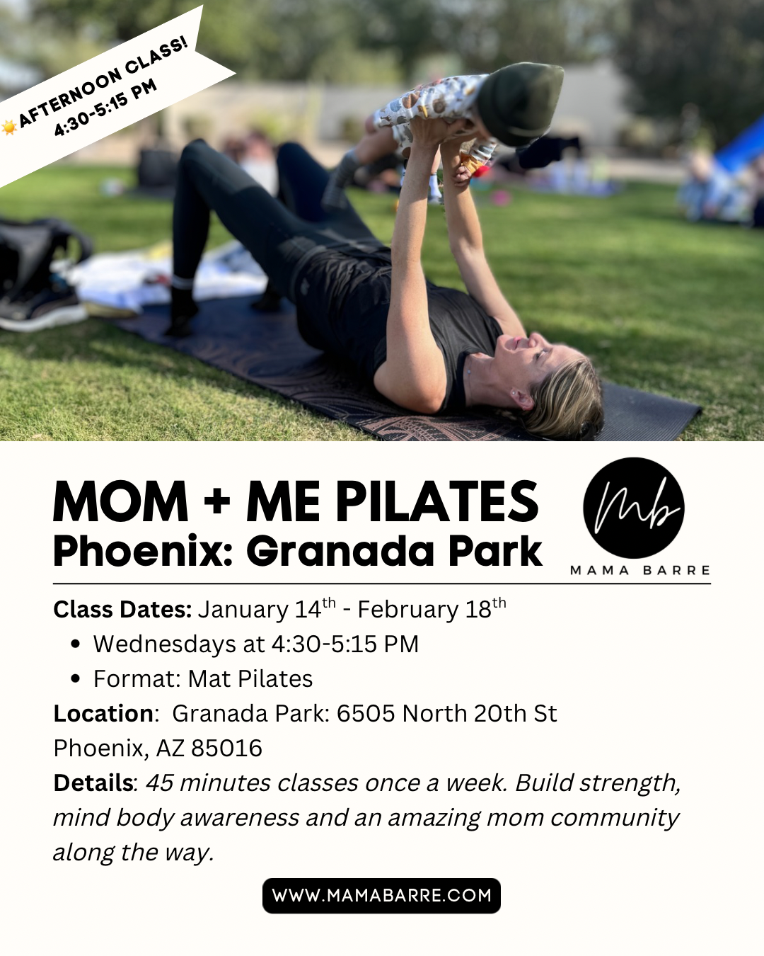Pilates in the Park: 1/14-2/18