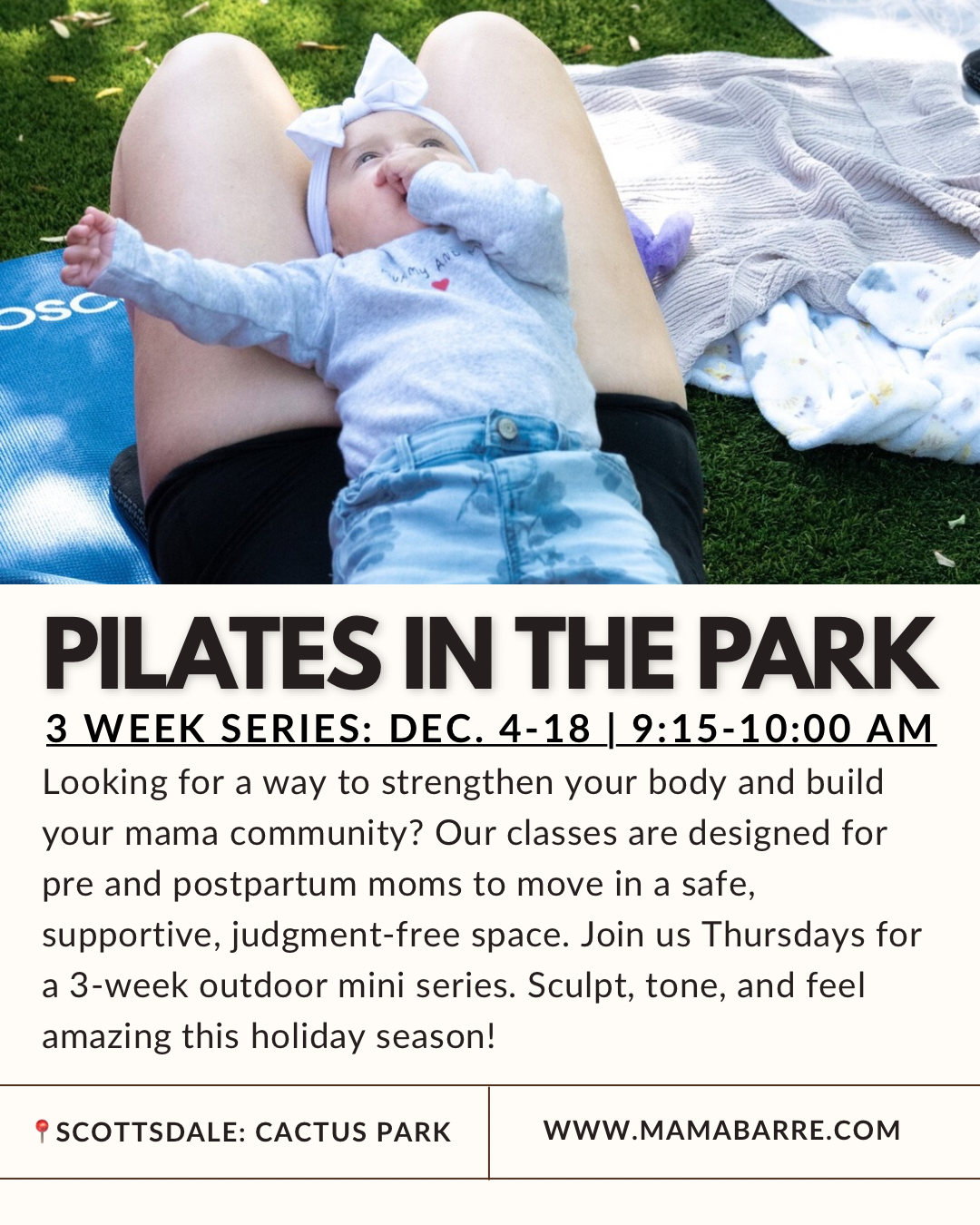Pilates in the Park: Scottsdale Mini Series 12/4-12/18