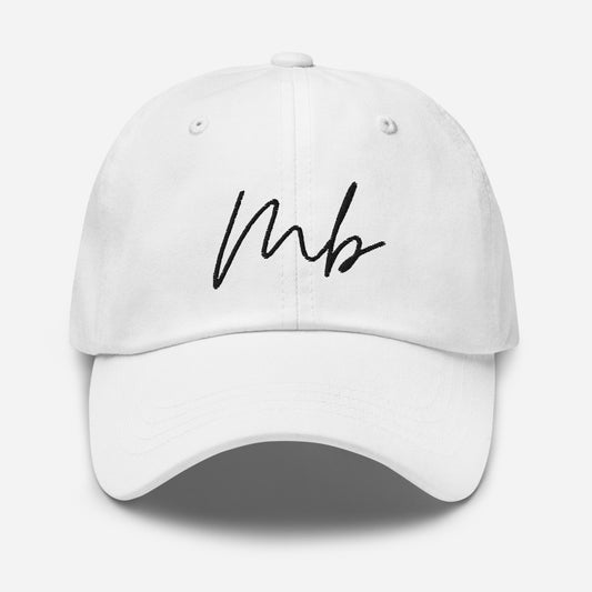 "Mb" Logo Hat White