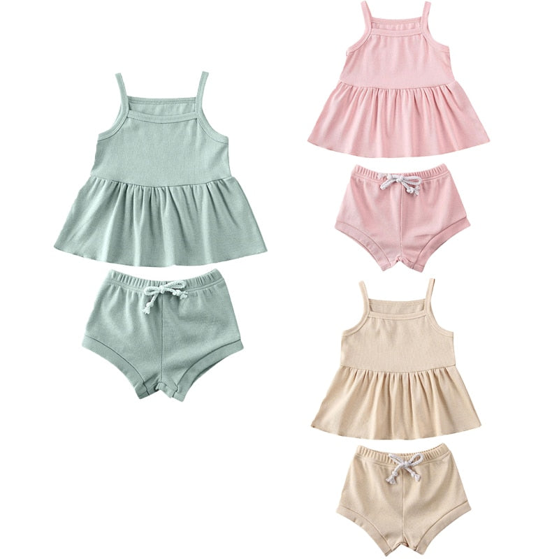 2 Piece Dress/Shorts Set