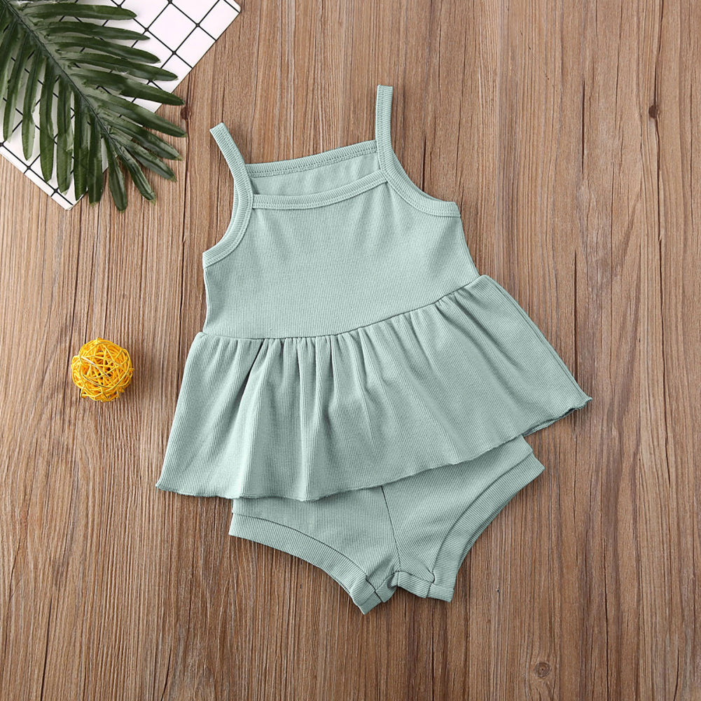 2 Piece Dress/Shorts Set