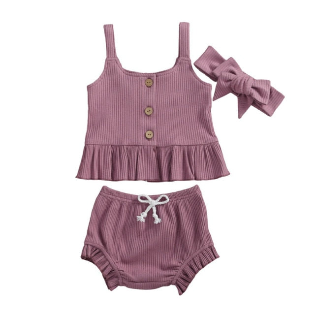 3 Piece Ruffle Set