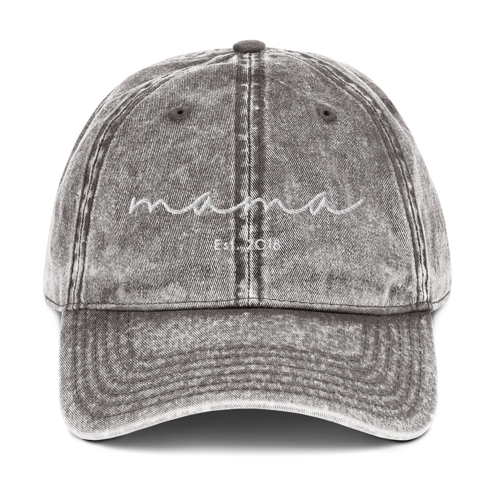 Mama Est. 2018 Vintage Hat