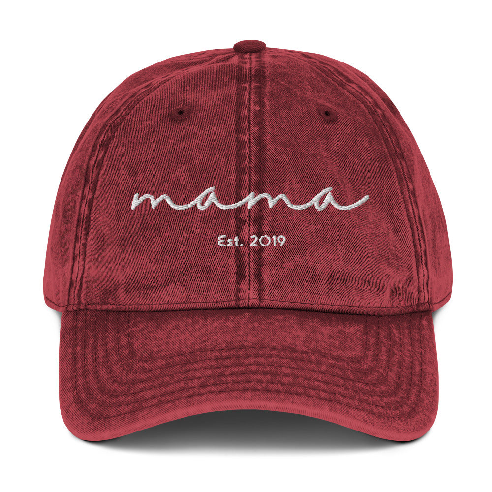Mama Est. 2019 Vintage Hat