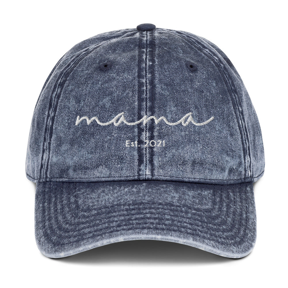 Mama Est. 2021 Vintage Hat