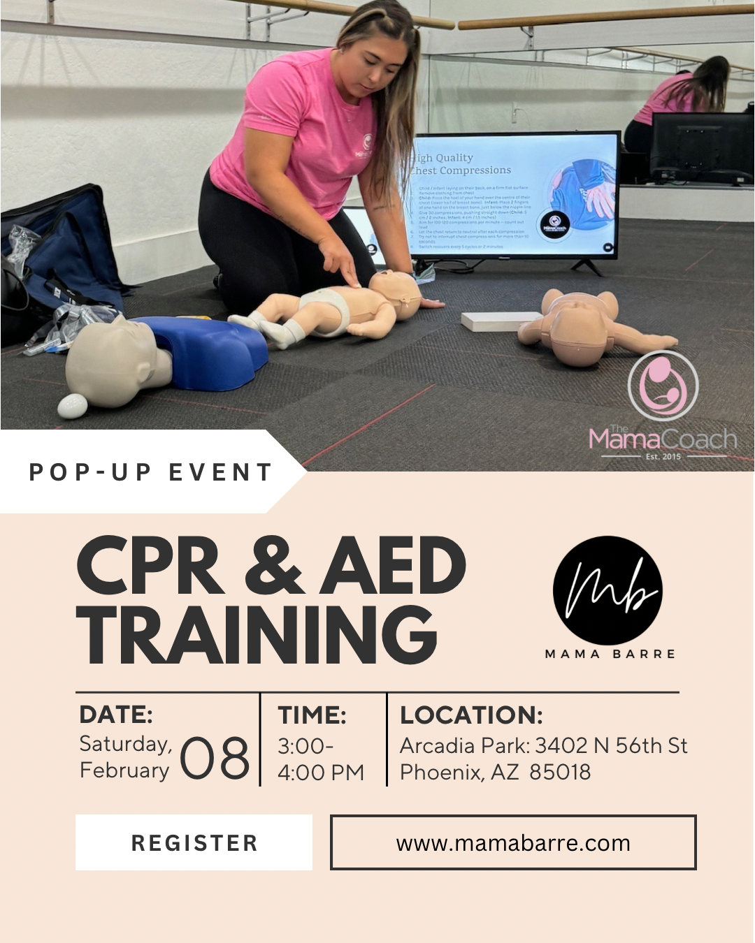 CPR Workshop & AED Training PHX 2/8