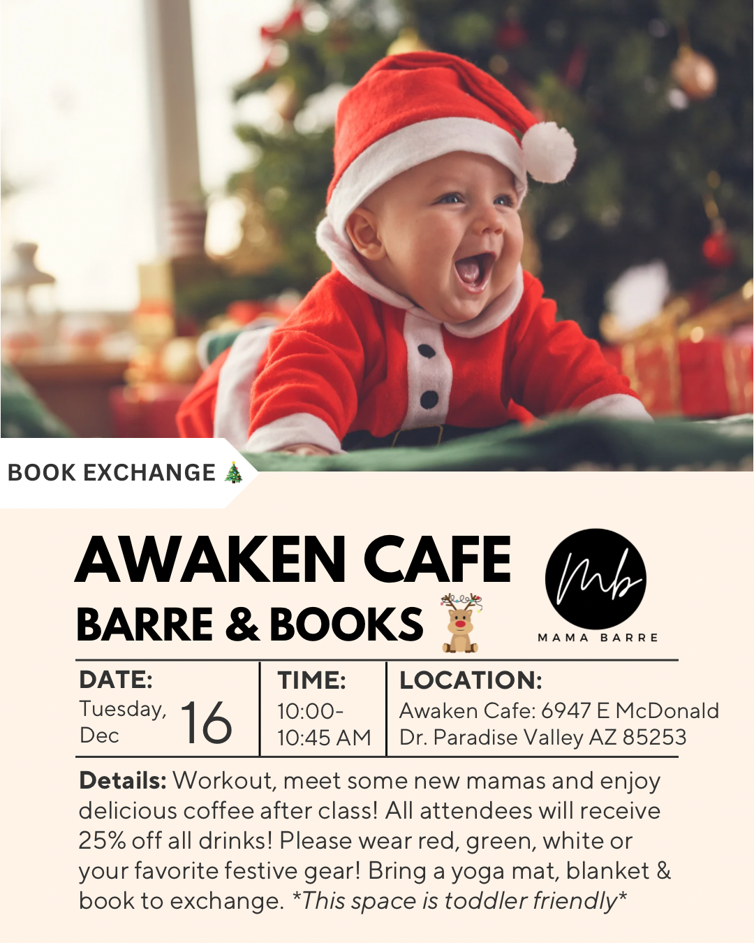 Holiday Barre: Awaken Cafe 12/16