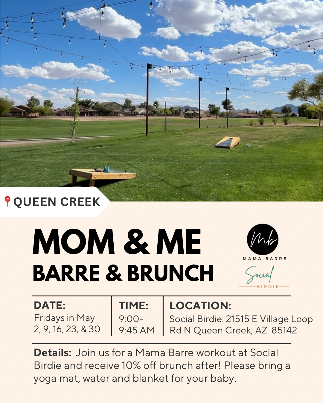 Spring Series 2: Queen Creek Fridays at Social Birdie 5/2-5/30