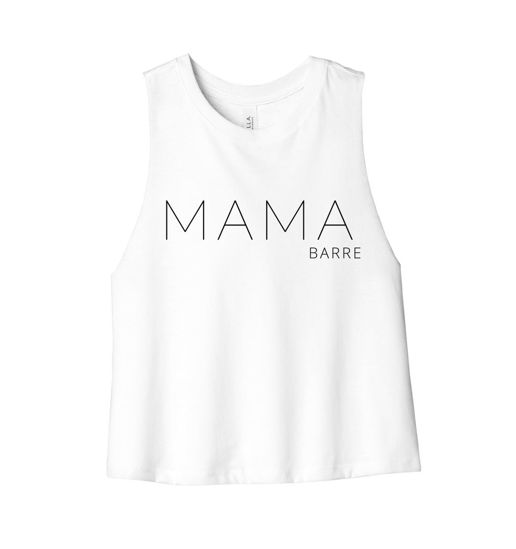 Mama Barre Official Cropped Racerback Tank (multiple colors)