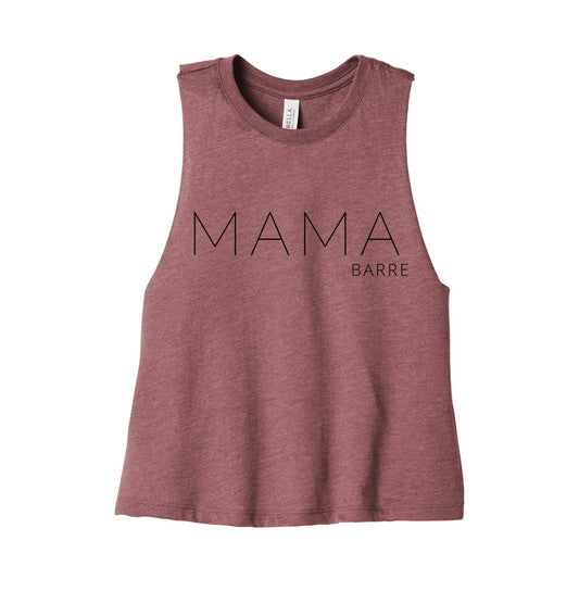 Mama Barre Official Cropped Racerback Tank (multiple colors)