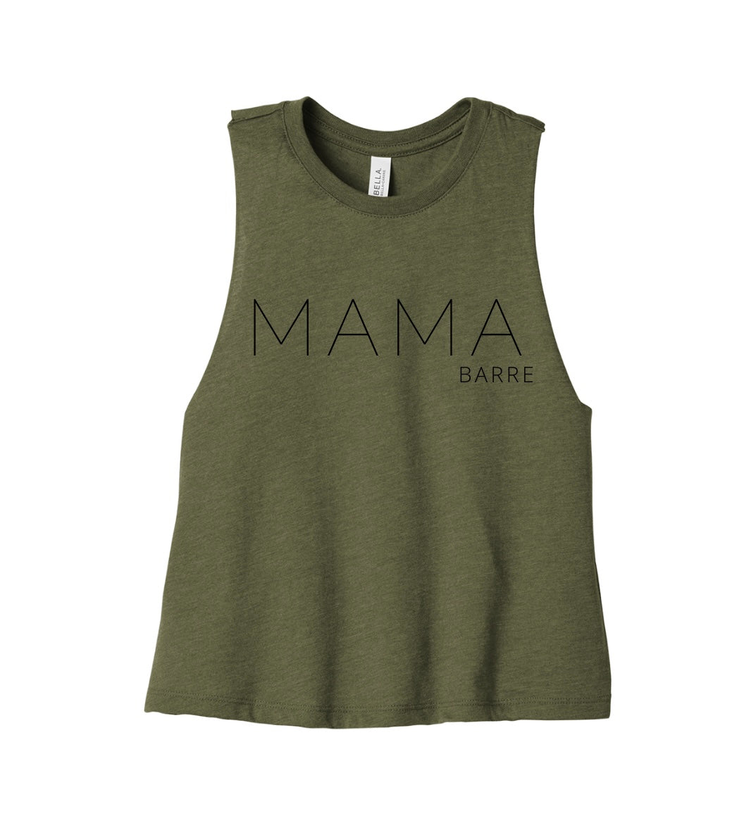 Mama Barre Official Cropped Racerback Tank (multiple colors)