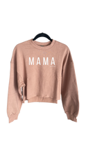 Load image into Gallery viewer, Mama Cropped Crew Neck Sweatshirts (Custom)
