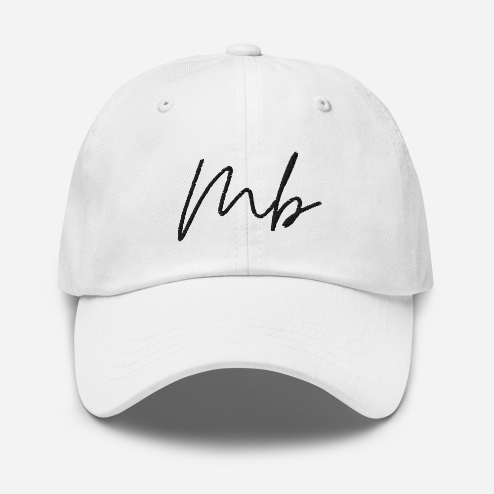 "Mb" Logo Hat White