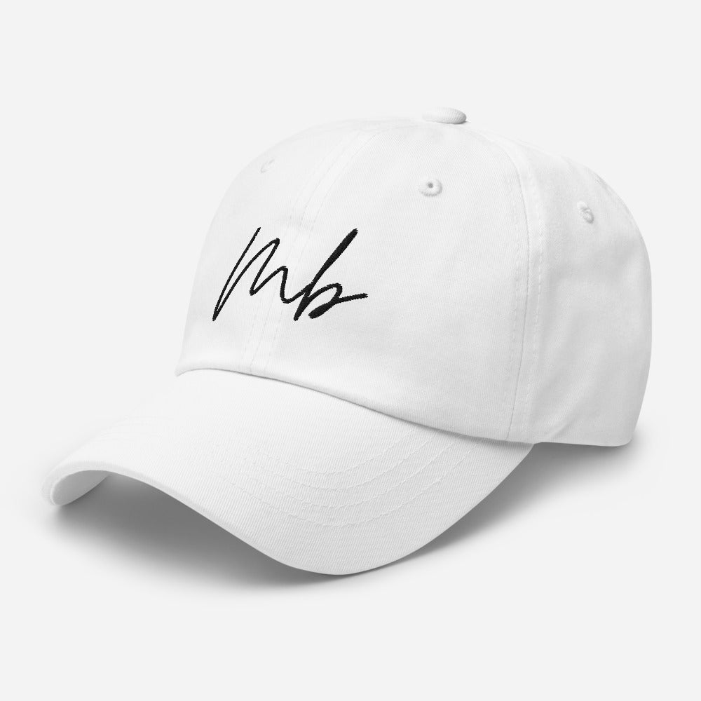 "Mb" Logo Hat White