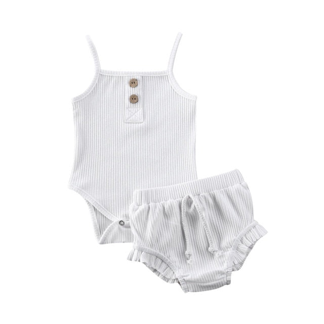 2 Piece Ruffle Short Set