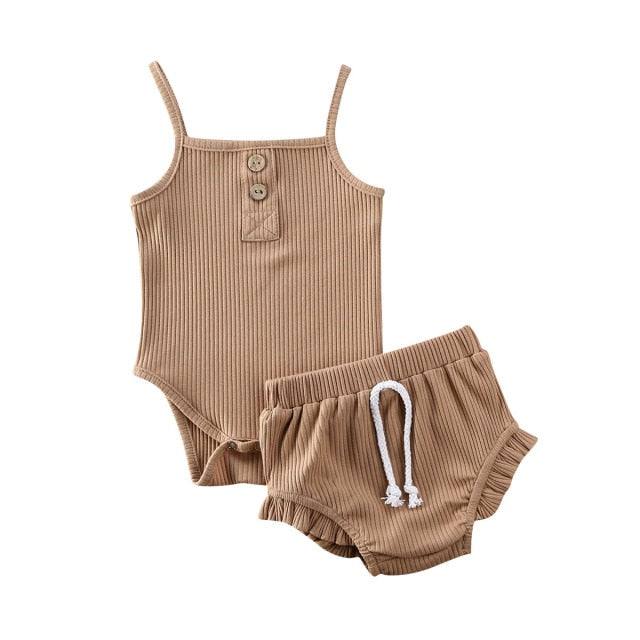 2 Piece Ruffle Short Set