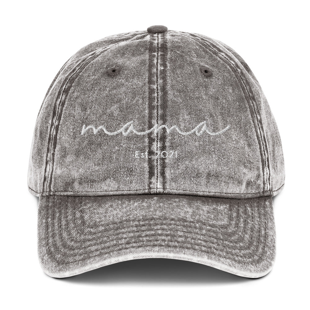 Mama Est. 2021 Vintage Hat