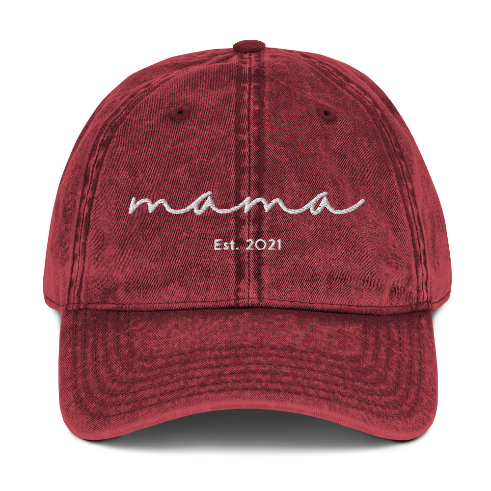 Mama Est. 2021 Vintage Hat