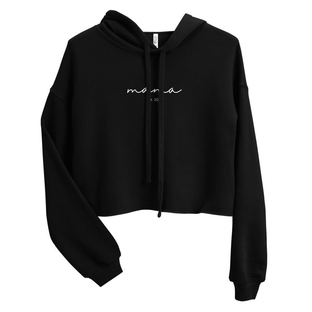 Mama Est. 2021 Cropped Hoodie